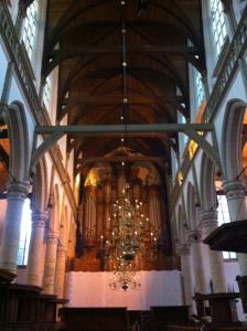 Inside the stunning Oude Kerk Church, Amsterdam.